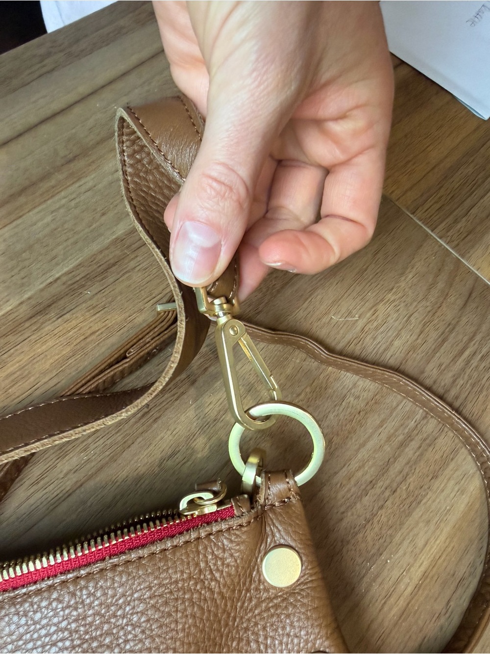 HAMMITT Kyle mahogany pebble/gold zip - Picture 4 of 15